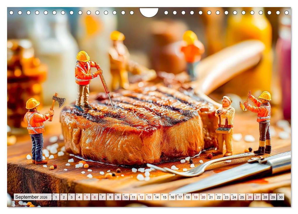 Weitere Ansicht: BBQ in Miniatur - Kleine Helden am Braten und Grillen (Wandkalender 2026 DIN A4 quer), CALVENDO Monatskalender | Anja Frost, Calvendo