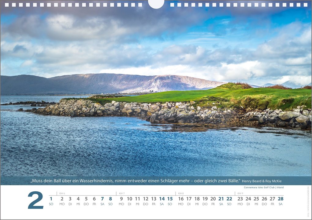 Weitere Ansicht: Golf 2026 Zitate Kalender - Golfkalender mit Zitaten