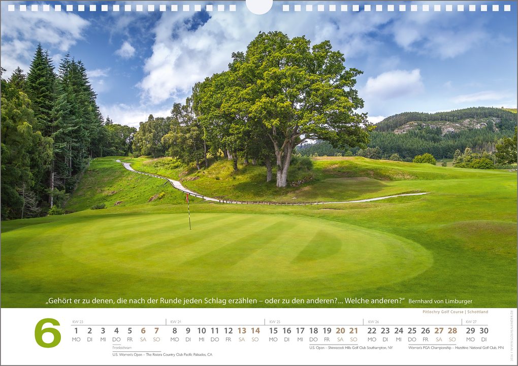 Weitere Ansicht: Golf 2026 Zitate Kalender - Golfkalender mit Zitaten