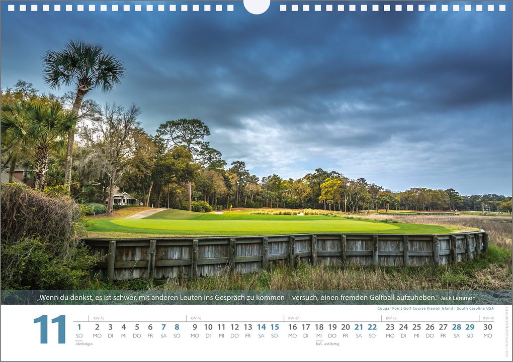 Weitere Ansicht: Golf 2026 Zitate Kalender - Golfkalender mit Zitaten