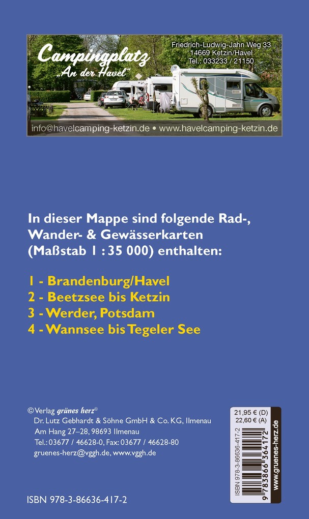 Weitere Ansicht: Rad-, Wander- und Gewässerkarten Havelseen