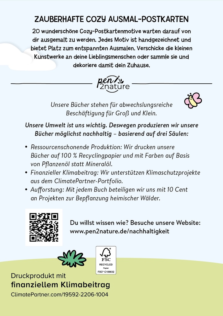 Weitere Ansicht: Comfy Life I 20 Ausmal-Postkarten