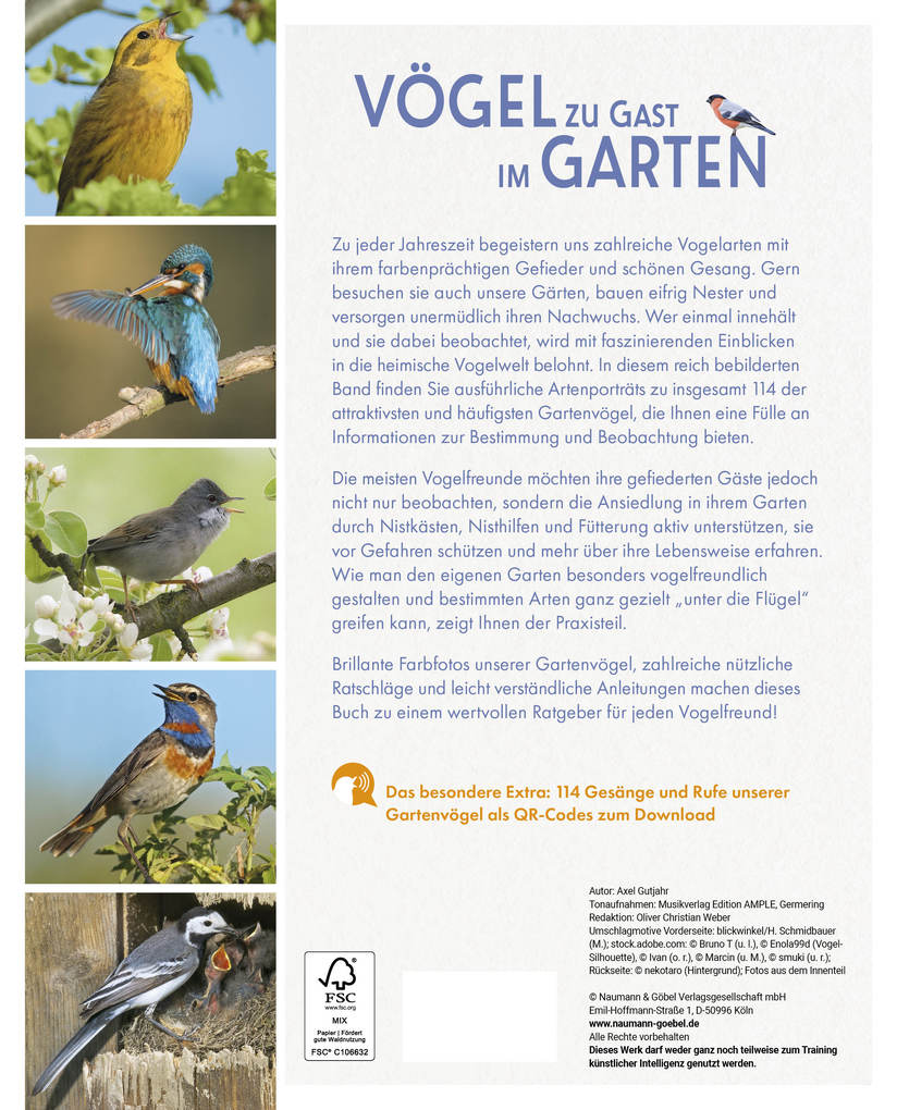 Weitere Ansicht: Vögel zu Gast im Garten - Beobachten, bestimmen, schützen. | Axel Gutjahr