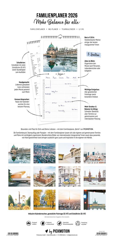 Weitere Ansicht: Familienplaner 2026 - Berlin