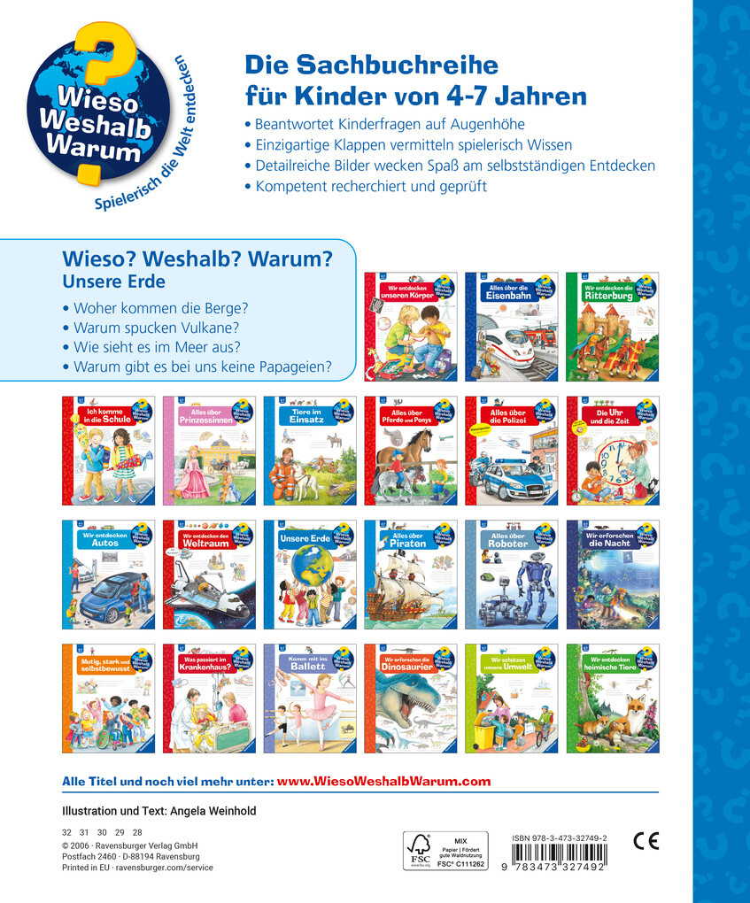 Weitere Ansicht: Wieso? Weshalb? Warum?, Band 36: Unsere Erde | Angela Weinhold
