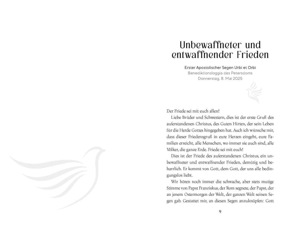 Weitere Ansicht: Frieden! | Papst Leo XIV.