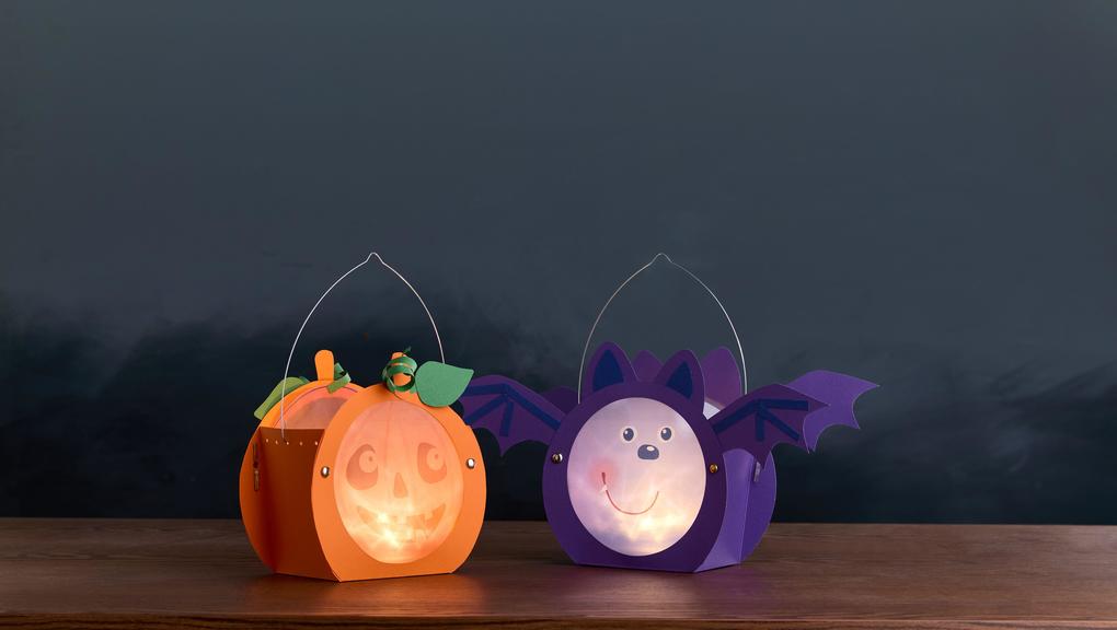 Weitere Ansicht: Bastelset - Mini-Klammerlaternen Halloween