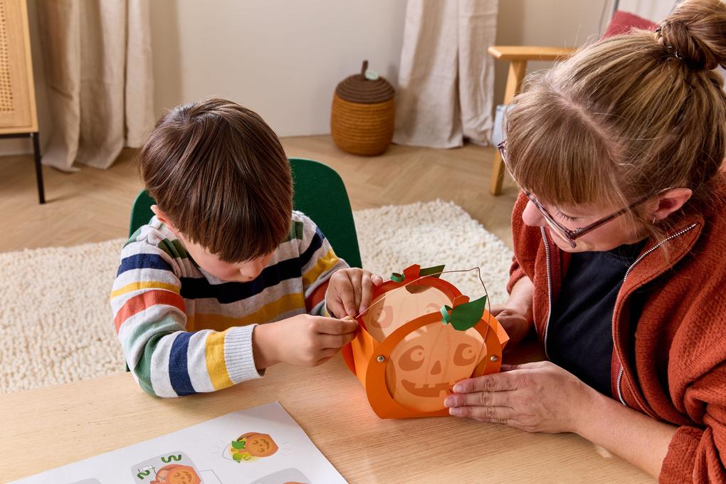 Weitere Ansicht: Bastelset - Mini-Klammerlaternen Halloween