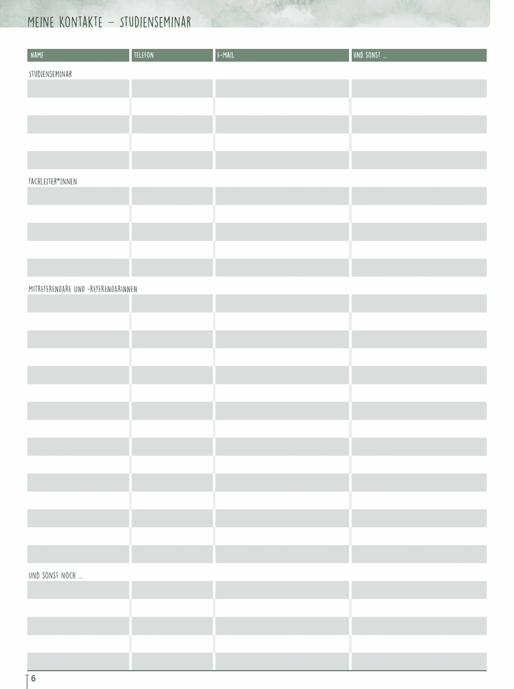 Weitere Ansicht: Mein Schulplaner fürs Referendariat Schuljahr 2026/2027