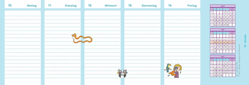 Weitere Ansicht: Der Wochen-Tischkalender für das Schuljahr 2026/2027