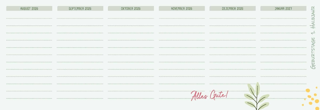 Weitere Ansicht: Mein Wochen-Tischkalender für das Schuljahr 2026/2027