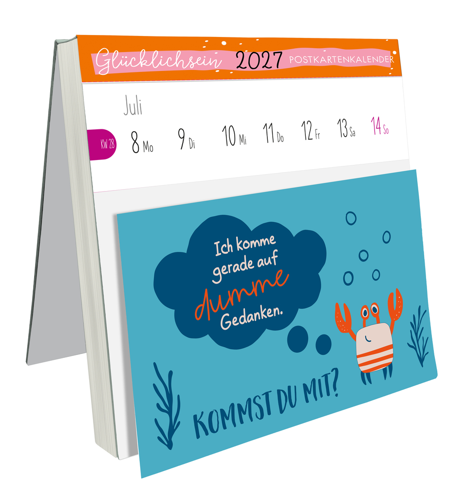 Weitere Ansicht: Postkartenkalender Glücklichsein 2027 by konfettiberlin