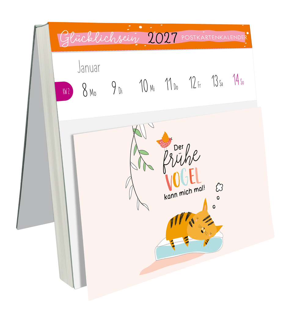 Weitere Ansicht: Postkartenkalender Glücklichsein 2027 by konfettiberlin