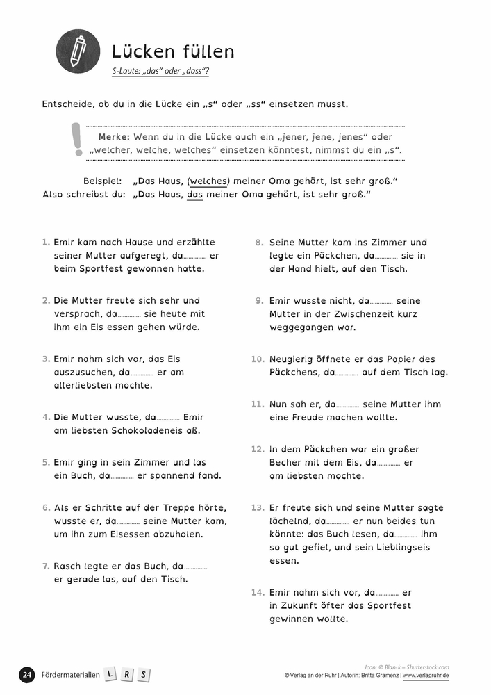 Weitere Ansicht: Fördermaterialien LRS | Britta Gramenz