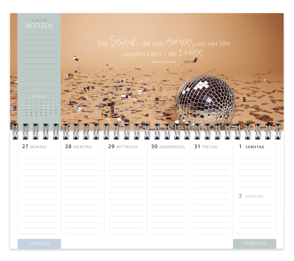 Weitere Ansicht: Mein Wochenplaner 2027 - Kleine Weisheiten zum Glücklichsein