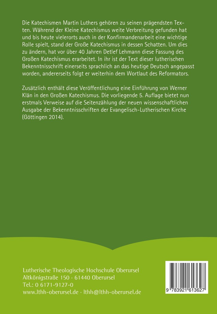 Weitere Ansicht: Großer Katechismus | Martin Luther