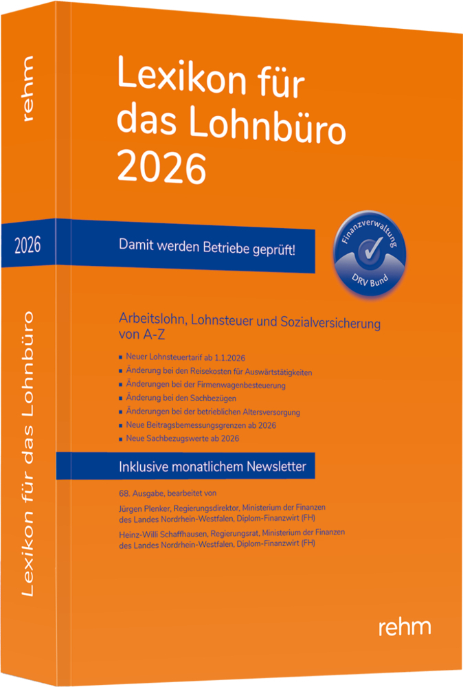 Weitere Ansicht: Lexikon für das Lohnbüro 2026 | Wolfgang Schönfeld, Jürgen Plenker, Heinz-Willi Schaffhausen