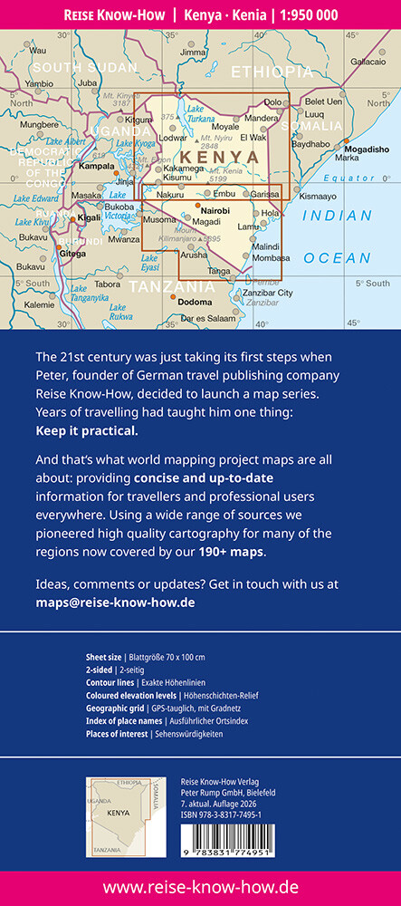 Weitere Ansicht: Reise Know-How Landkarte Kenia / Kenya (1:950.000)