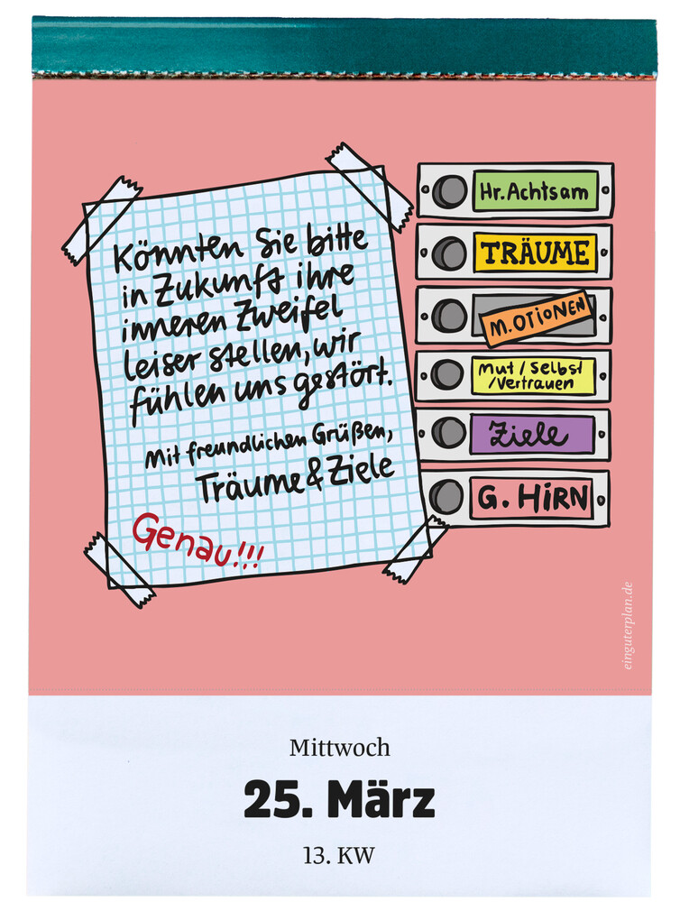 Weitere Ansicht: Abreißkalender »Halbwegs entspannt durch 2026«