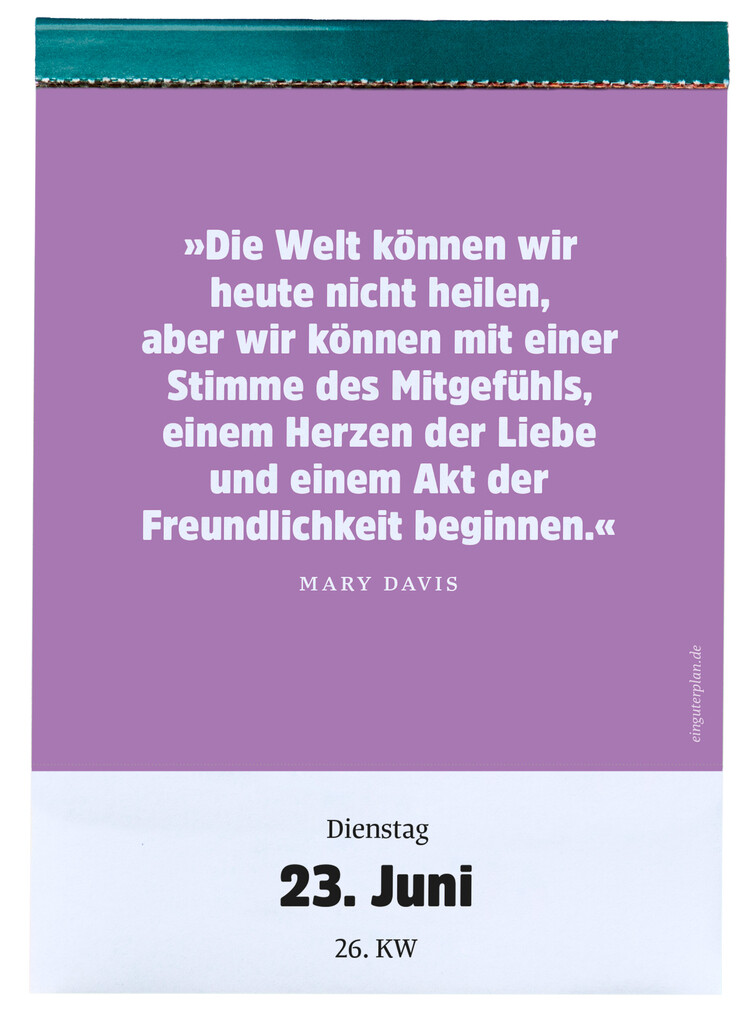 Weitere Ansicht: Abreißkalender »Halbwegs entspannt durch 2026«