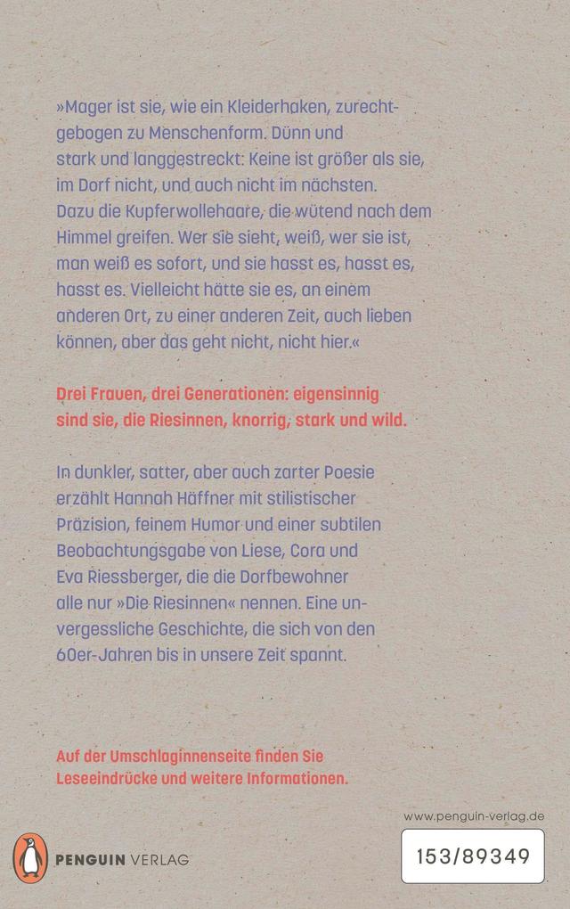 Weitere Ansicht: Die Riesinnen | Hannah Häffner