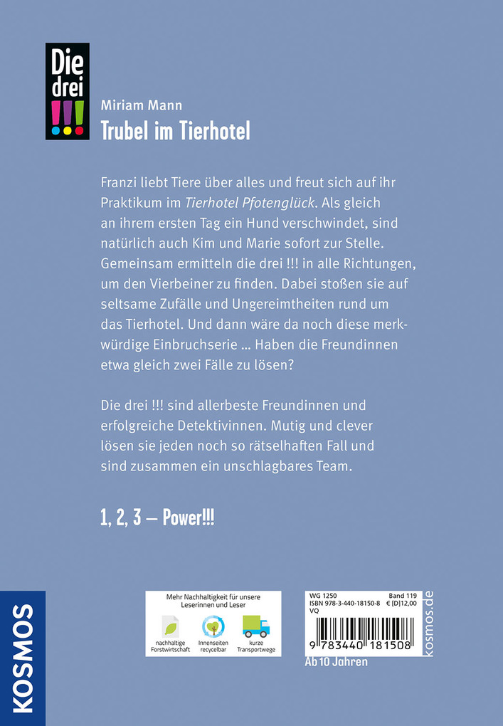 Weitere Ansicht: Die drei !!!, 119, Trubel im Tierhotel | Miriam Mann