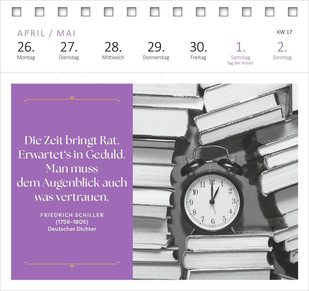 Weitere Ansicht: Postkartenkalender Der Literaturkalender 2027