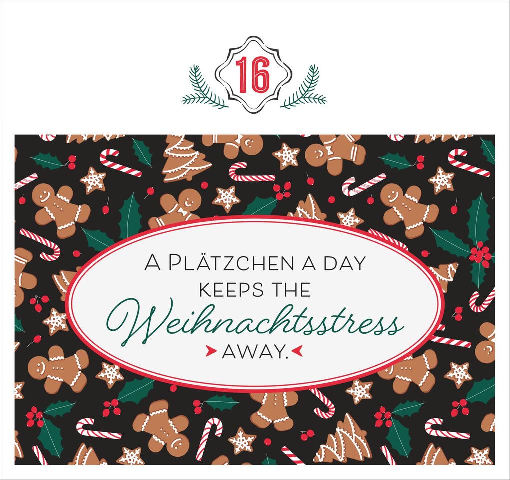 Weitere Ansicht: Postkarten-Adventskalender. Bitte lassen Sie Ihr Gebäck nicht unbeaufsichtigt!