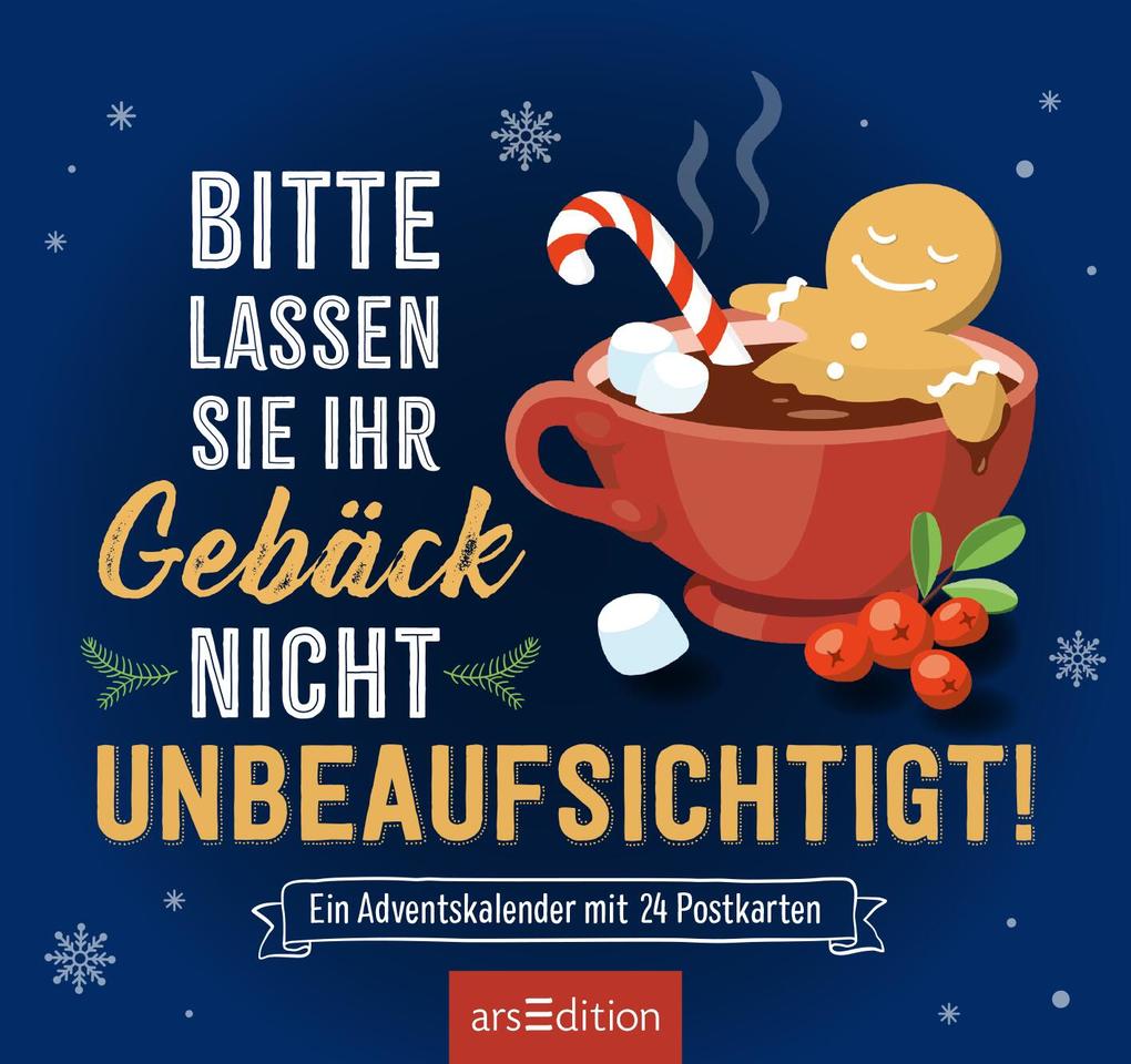 Weitere Ansicht: Postkarten-Adventskalender. Bitte lassen Sie Ihr Gebäck nicht unbeaufsichtigt!