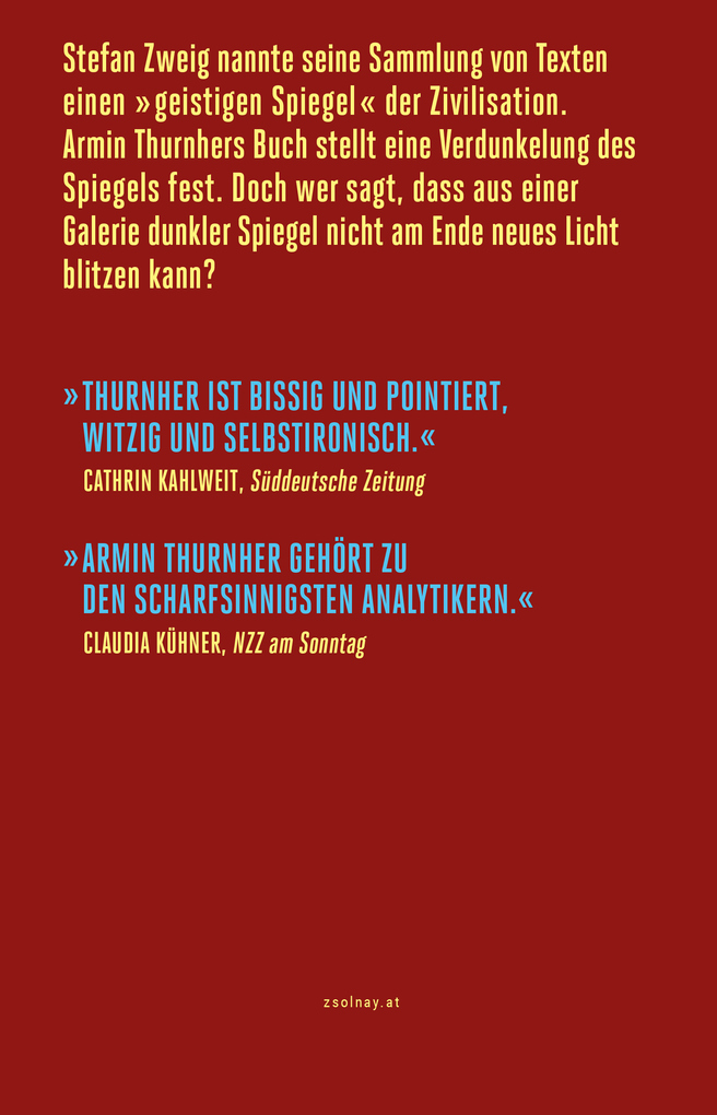Weitere Ansicht: Unsternstunden der Menschheit | Armin Thurnher