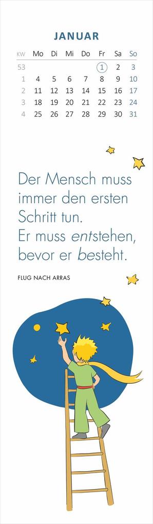 Weitere Ansicht: Lesezeichenkalender Man sieht nur mit dem Herzen gut 2027