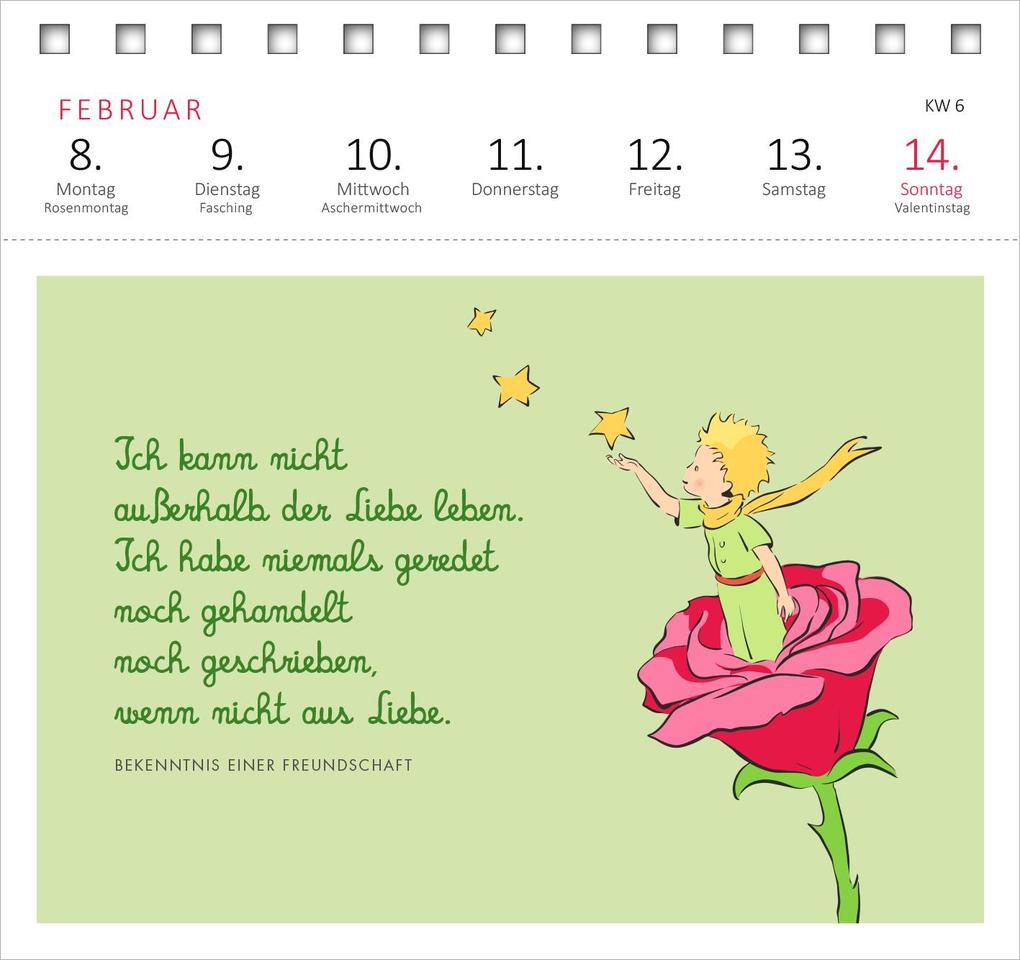 Weitere Ansicht: Postkartenkalender Man sieht nur mit dem Herzen gut ... 2027