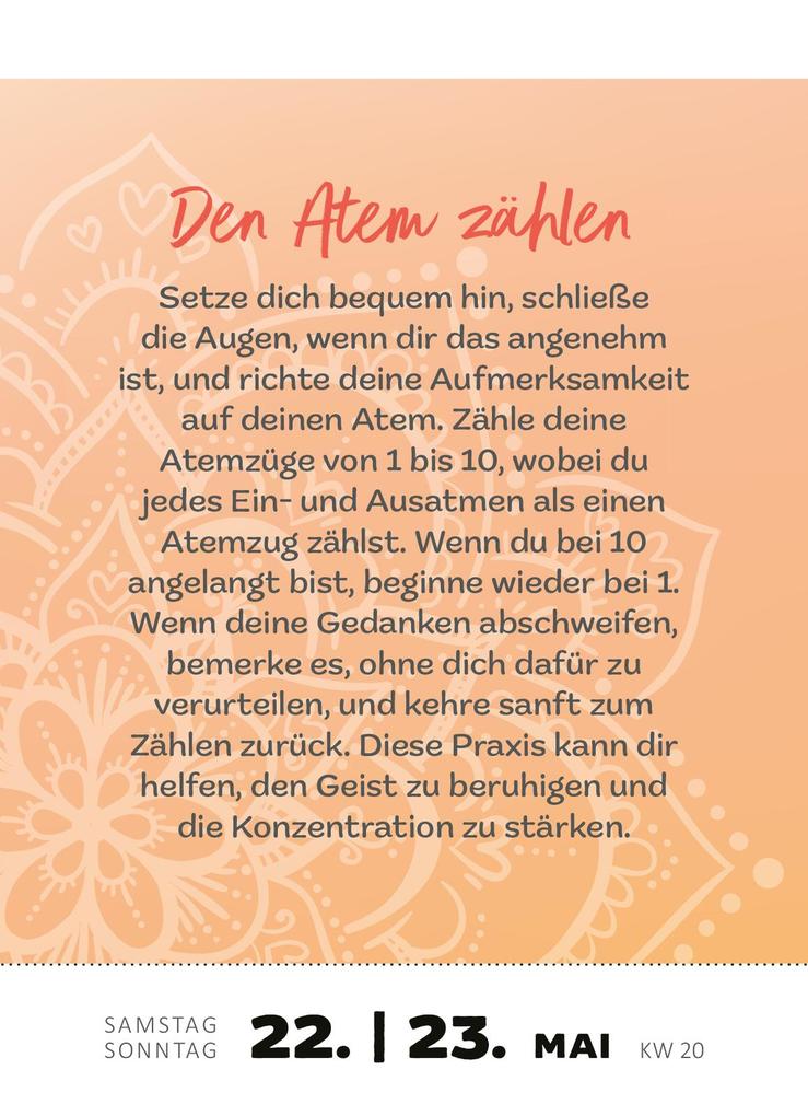 Weitere Ansicht: Abreißkalender Achtsamkeit für dich 2027