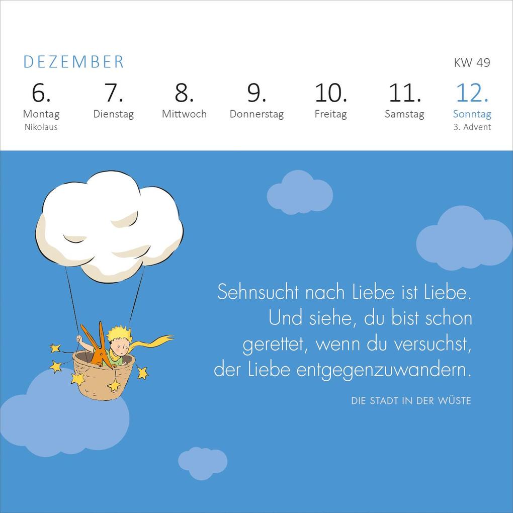 Weitere Ansicht: Mini-Wochenkalender Der Kleine Prinz 2027