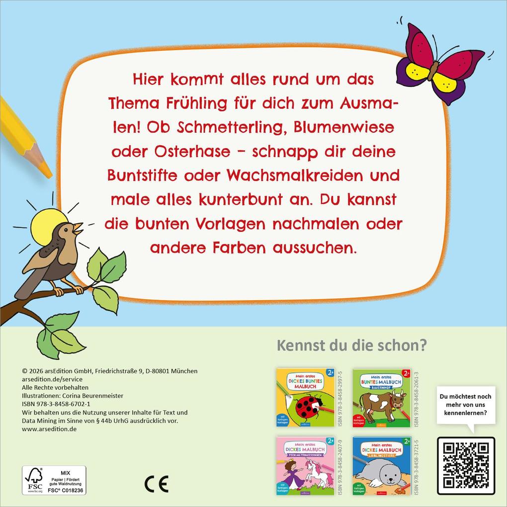 Weitere Ansicht: Mein erstes dickes Malbuch ab 2 - Frühling