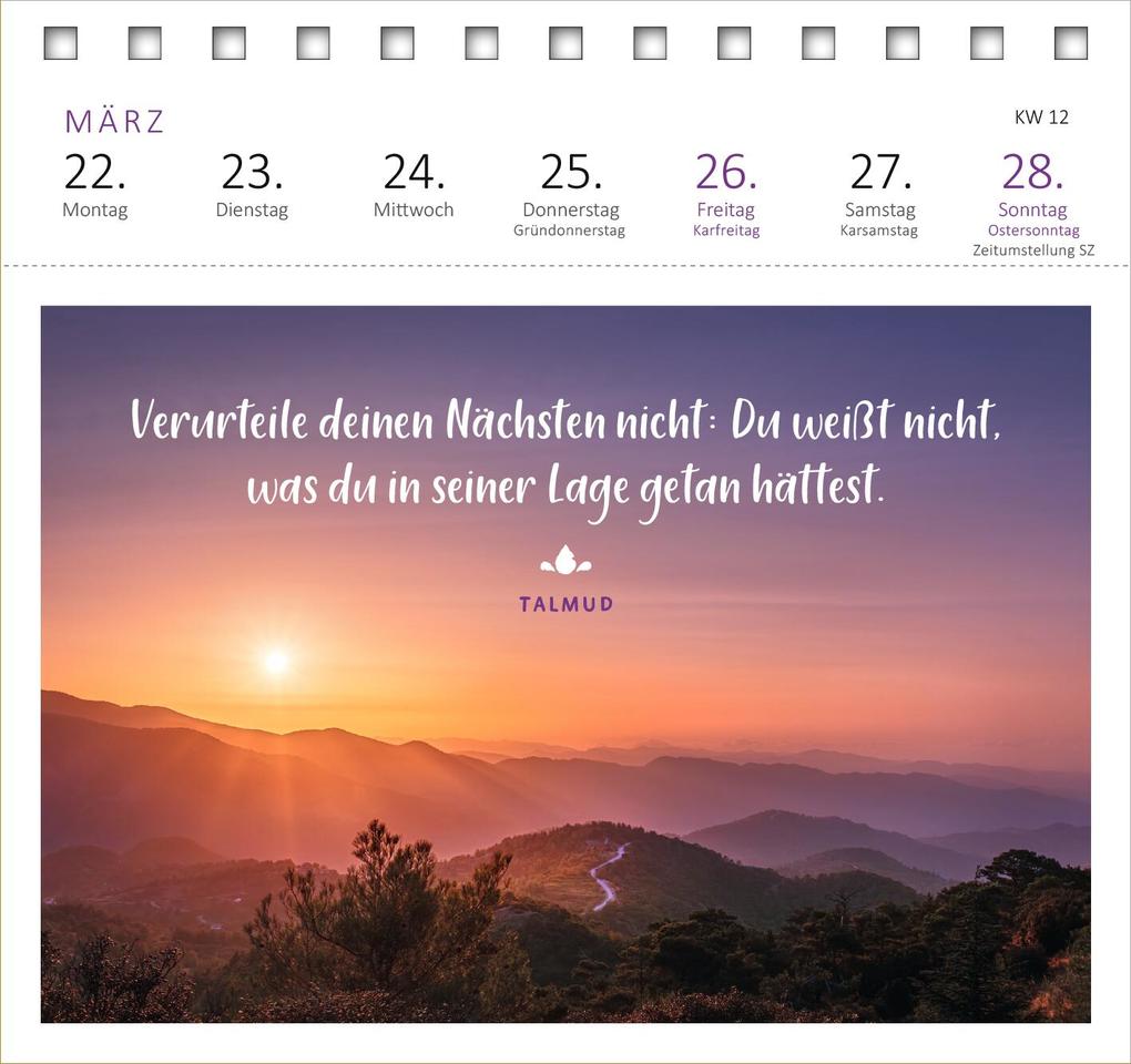 Weitere Ansicht: Postkartenkalender Innere Stärke 2027