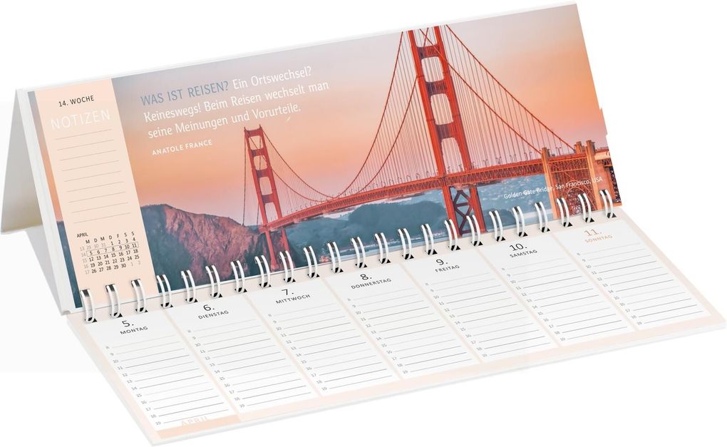 Weitere Ansicht: Tischkalender Reiseträume 2027