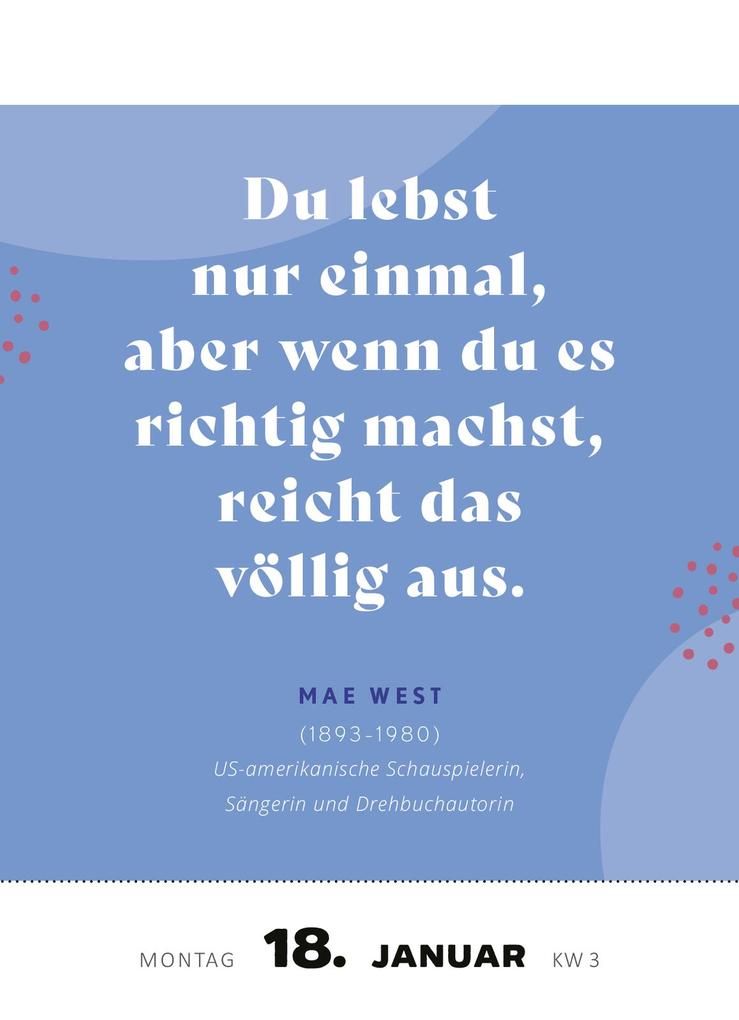 Weitere Ansicht: Abreißkalender Kluge Frauen, die unsere Welt inspirieren 2027