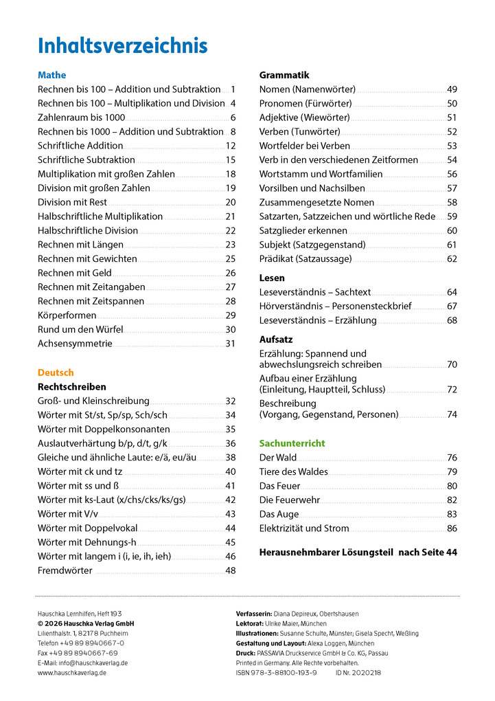 Weitere Ansicht: Erfolgreich durch die 3. Klasse - Mathe, Deutsch, Sachunterricht | Diana Depireux