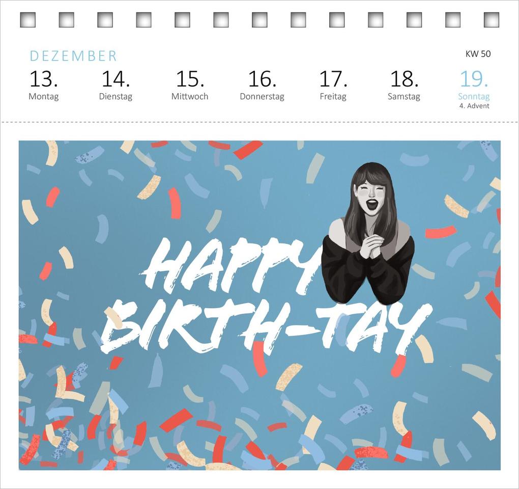Weitere Ansicht: Postkartenkalender 365 Tage mit Taylor Swift 2027