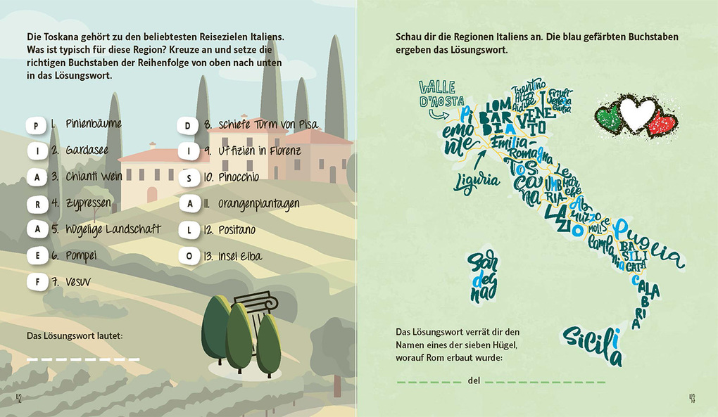 Weitere Ansicht: Urlaubsrätsel-Spaß Italien | Isabella Bergmann