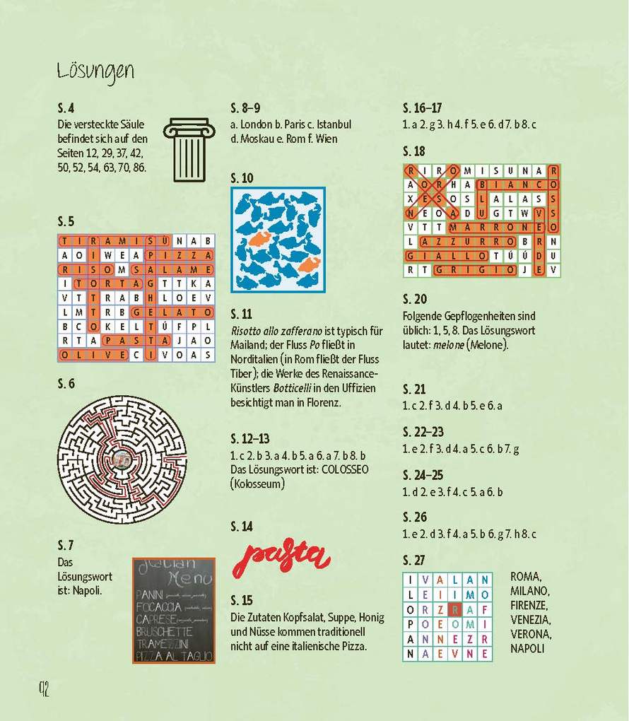 Weitere Ansicht: Urlaubsrätsel-Spaß Italien | Isabella Bergmann