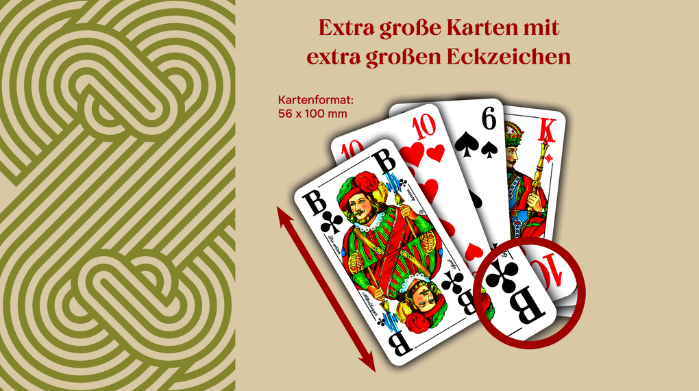 Weitere Ansicht: FSC Doppelkopf große Eckzeichen französisches Bild