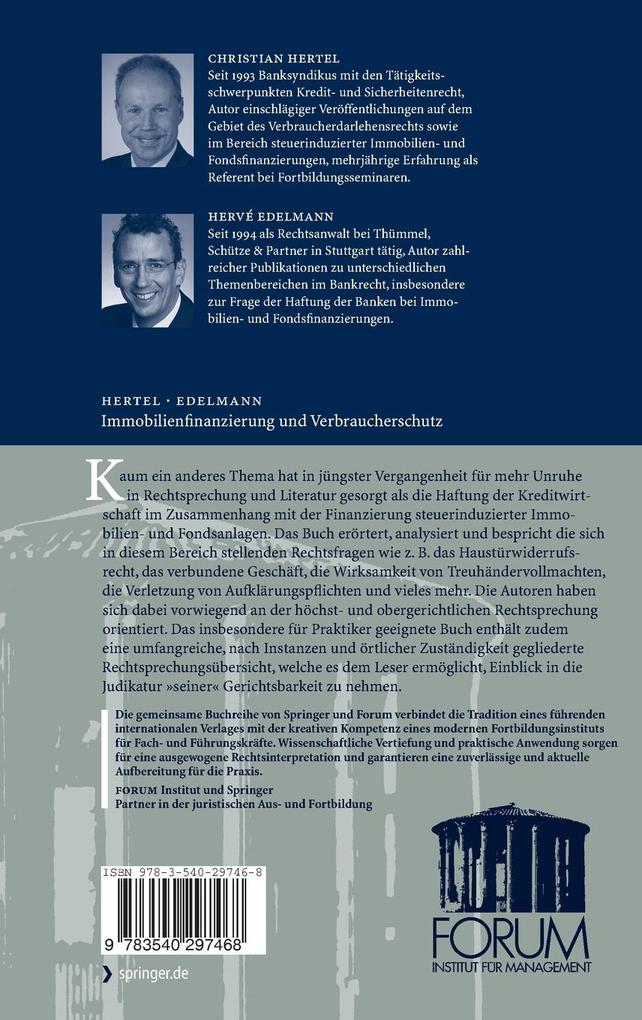 Weitere Ansicht: Immobilienfinanzierung und Verbraucherschutz | Hervé Edelmann, Christian Hertel