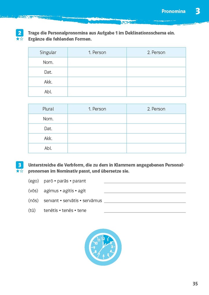 Weitere Ansicht: Klett 10-Minuten-Training Latein Deklinationen 1./2. Lernjahr