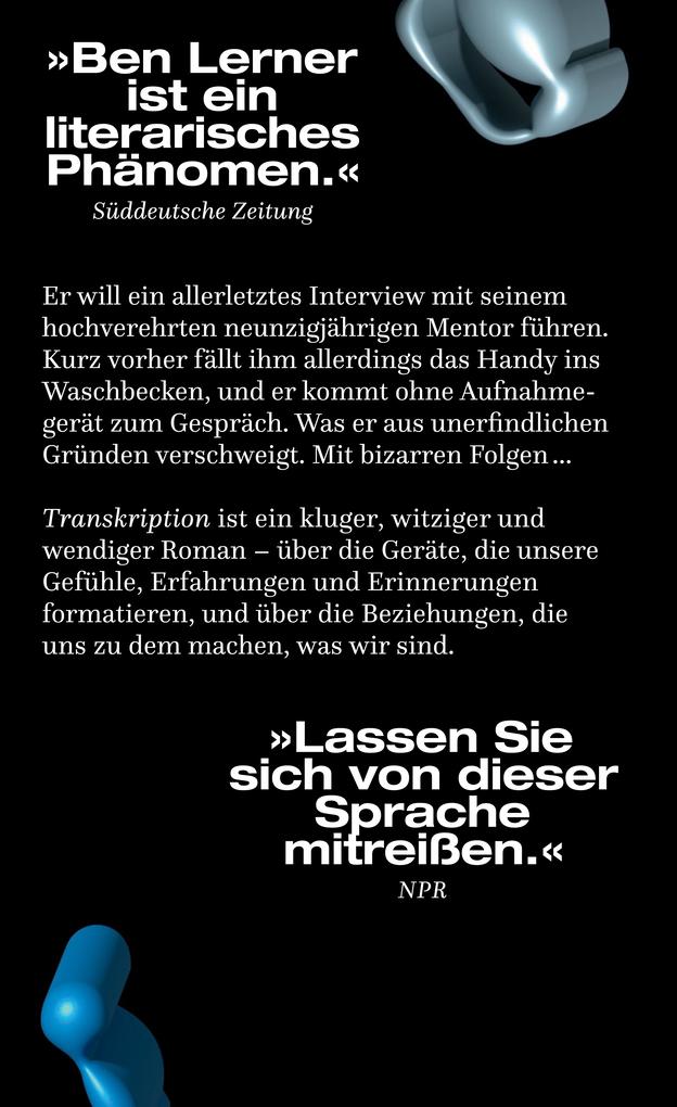 Weitere Ansicht: Transkription | Ben Lerner