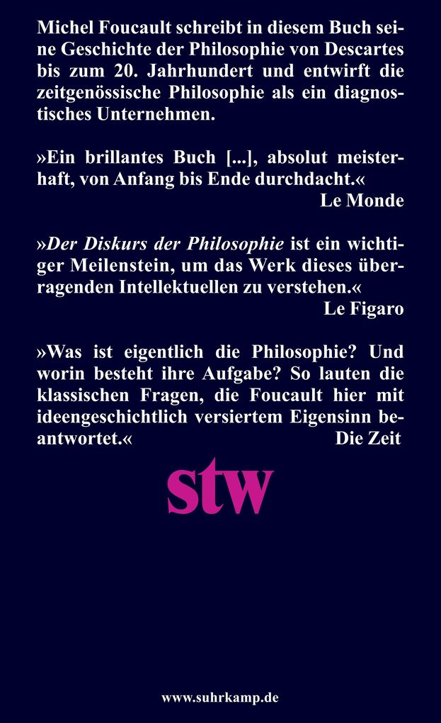 Weitere Ansicht: Der Diskurs der Philosophie | Michel Foucault