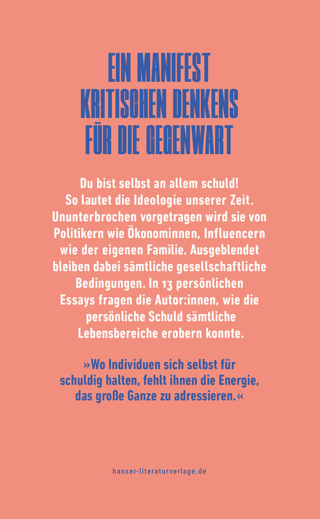 Weitere Ansicht: Selbst schuld! | Wolfgang M. Schmitt, Ann-Kristin Tlusty