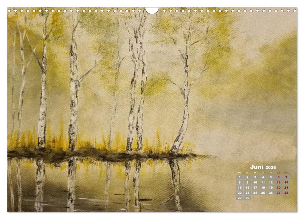 Weitere Ansicht: Landschaften in Acryl & Aquarell (Wandkalender 2026 DIN A3 quer), CALVENDO Monatskalender | Nicolle Range, Calvendo