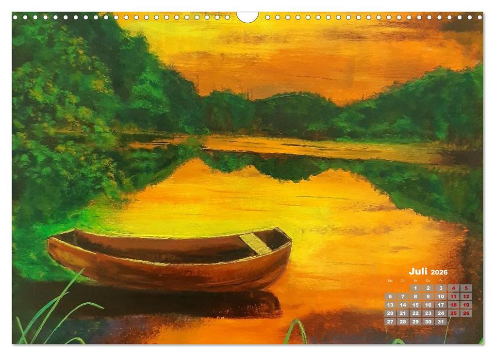 Weitere Ansicht: Landschaften in Acryl & Aquarell (Wandkalender 2026 DIN A3 quer), CALVENDO Monatskalender | Nicolle Range, Calvendo